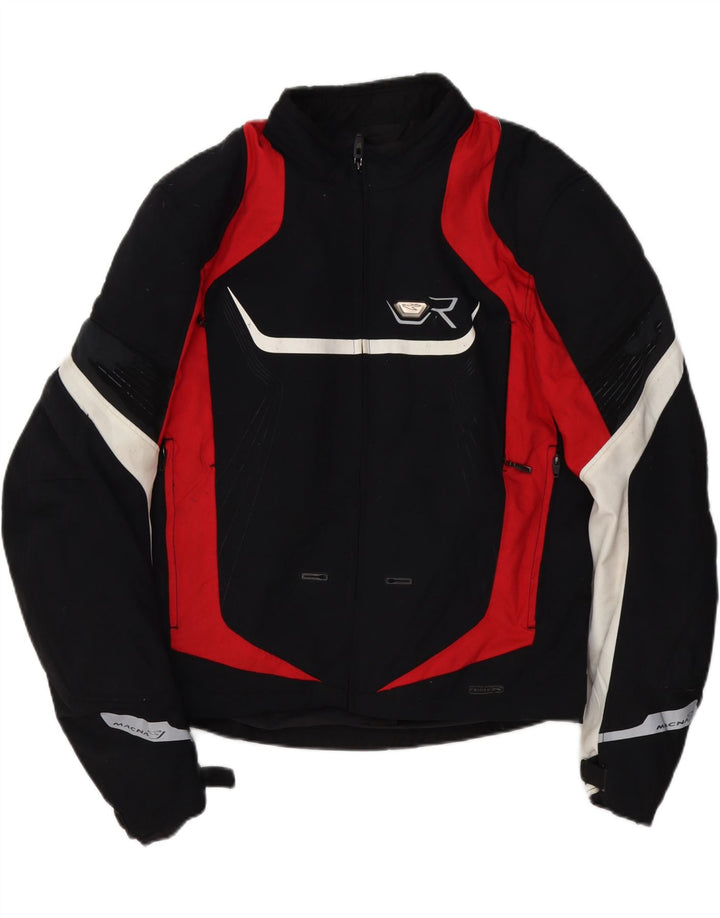 Macna Herre Motorcykel Graphic Racer Jacket UK 42 Large Black Colourblock