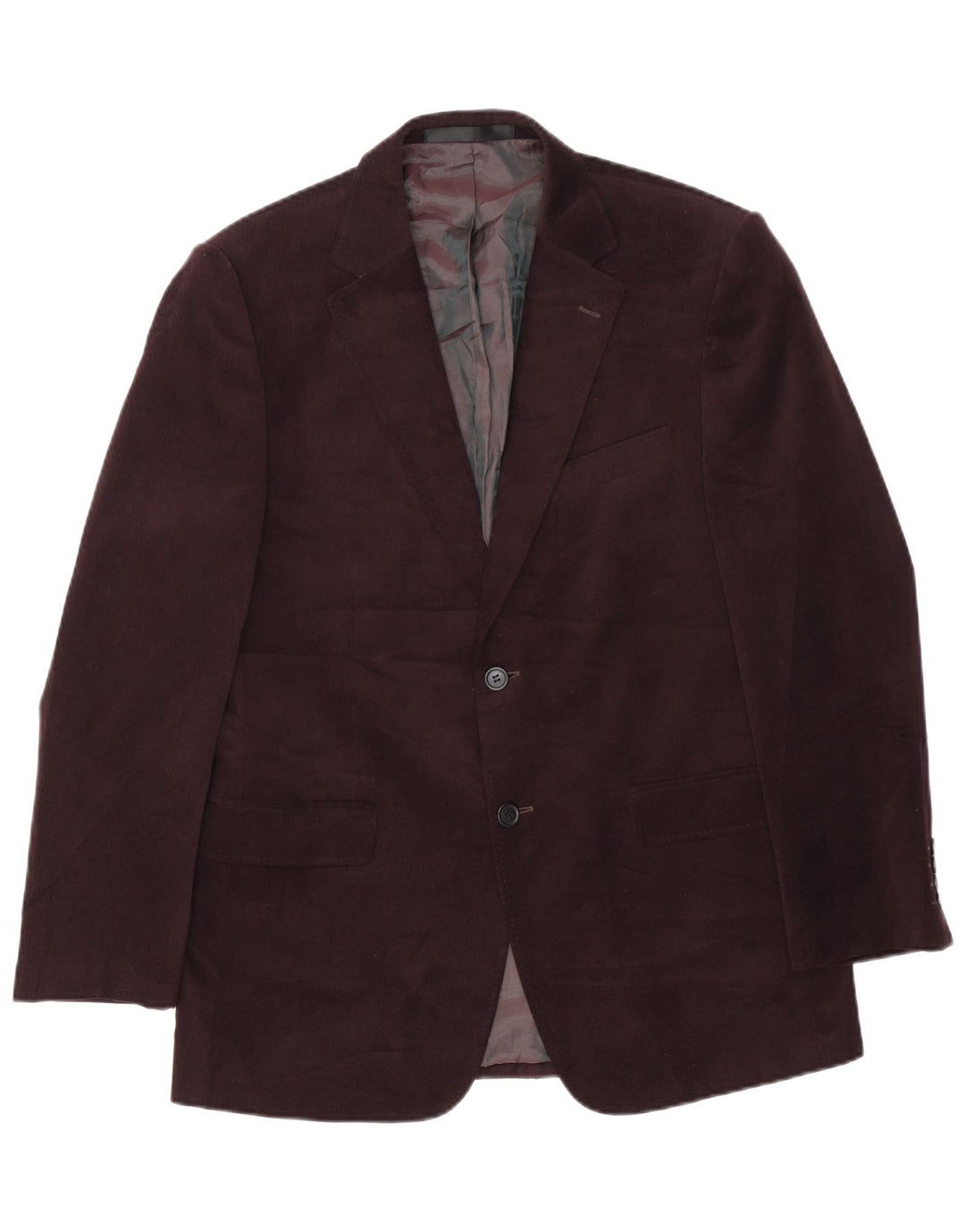 Marks & Spencer Herre 2-knaps blazerjakke UK 40 Medium Maroon Polyester