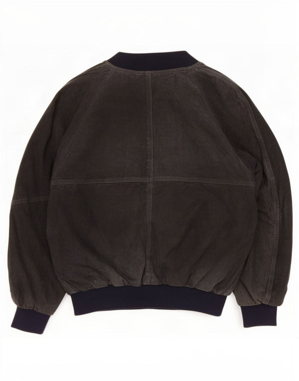 Maren Herre Ruskind Bomber Jacket IT 48 Medium Navy Blue Læder