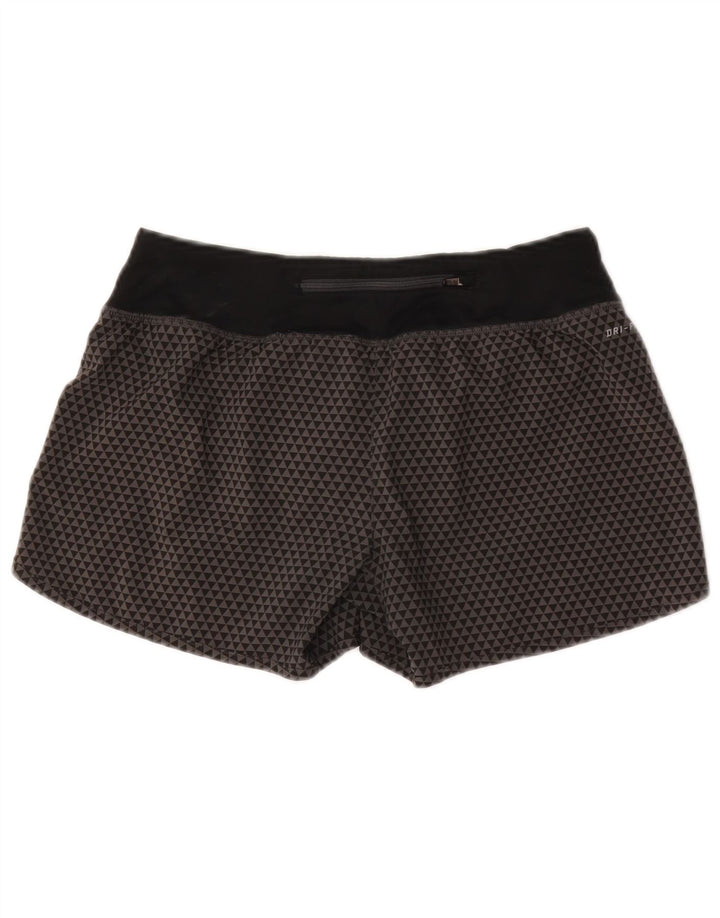 Nike Sportsshorts til kvinder UK 10 Små Grå Geometrisk Polyester