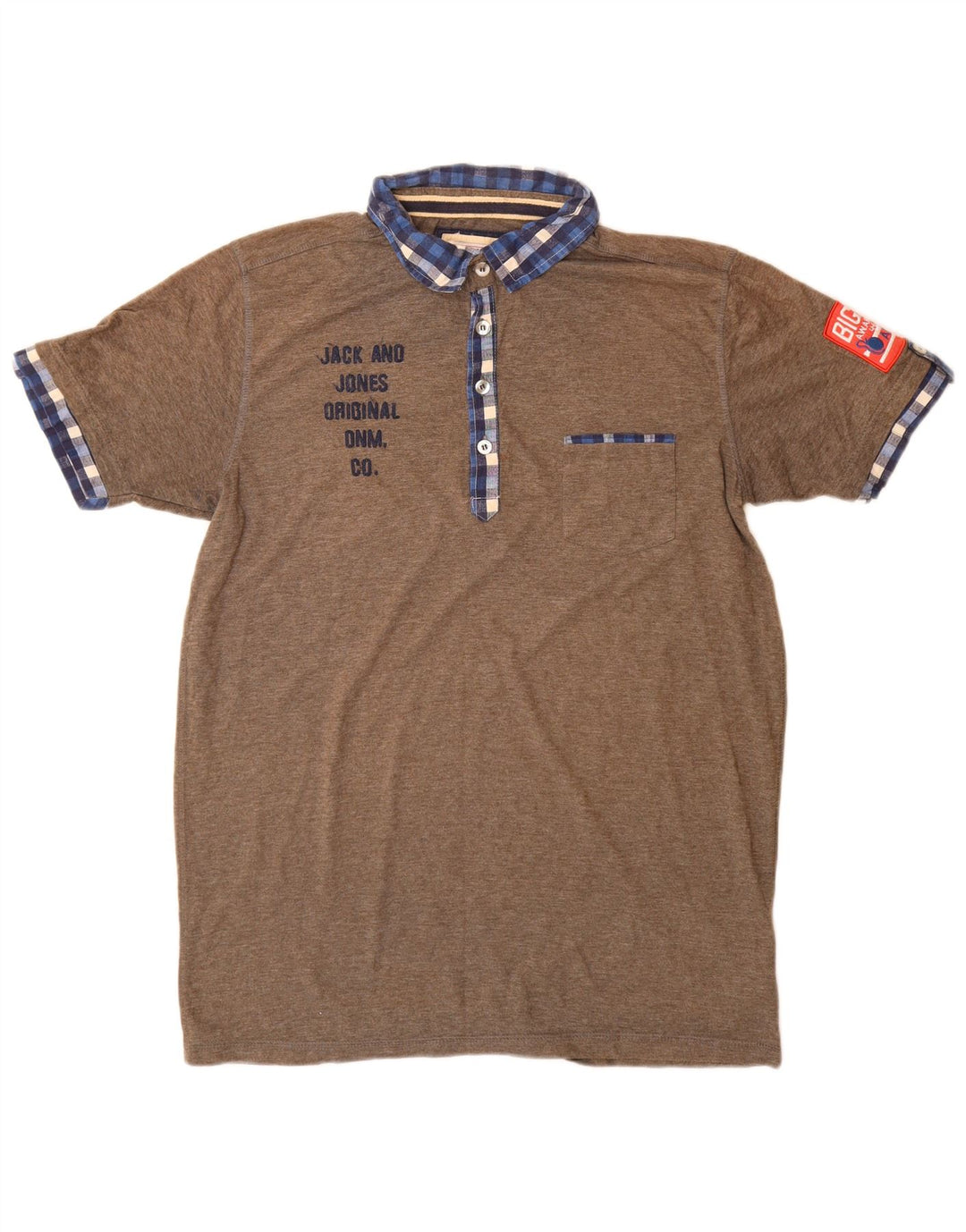 Jack & Jones Herre grafisk poloshirt XL brun polyester