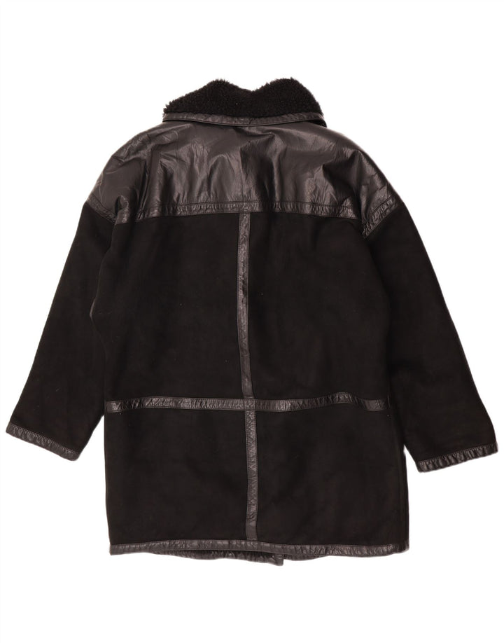 Skinni Dame Oversized Shearling Coat IT 40 Small Black Shearling