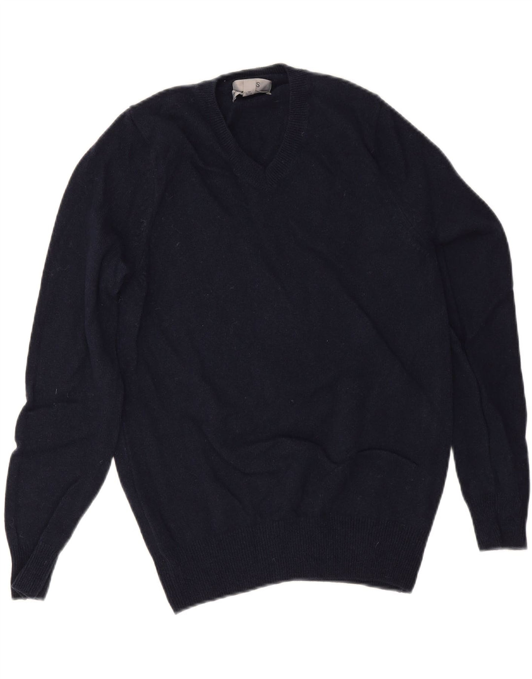 Marks & Spencer Herre V-hals sweater lille marineblå uld
