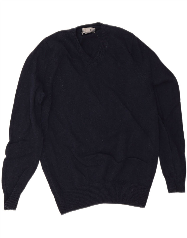 Marks & Spencer Herre V-hals sweater lille marineblå uld
