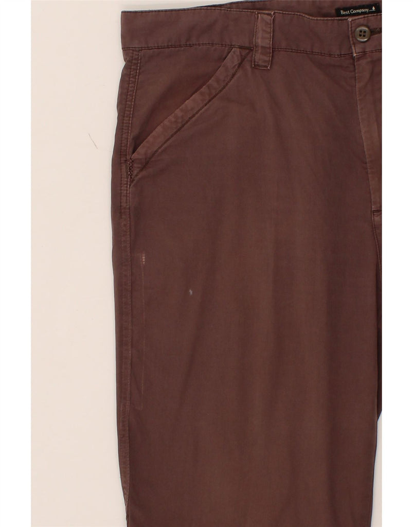 BEST COMPANY Mens Straight Casual Trousers IT 56 3XL W39 L31 Brown Vintage Best Company and Second-Hand Best Company from Messina Hembry 