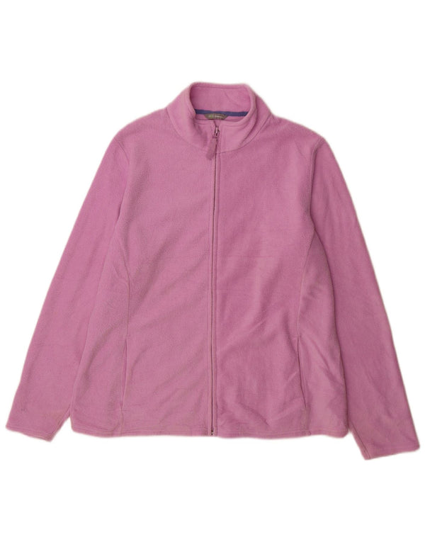 Marks & Spencer Fleecejakke til kvinder UK 20 2XL Pink Polyester