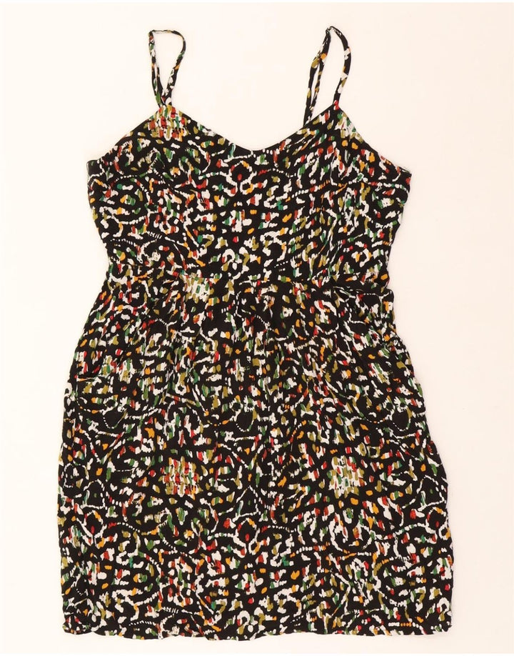 MOSSIMO Womens Abstract Pattern Sleeveless Slip Dress US 16 2XL Black Vintage Mossimo and Second-Hand Mossimo from Messina Hembry 