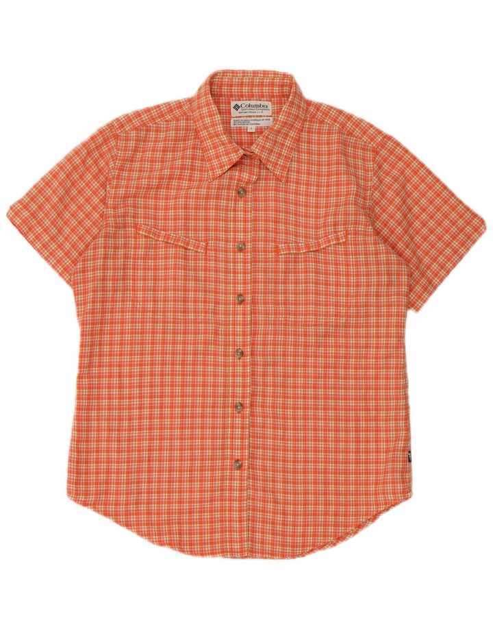 Columbia kortærmet herreskjorte lille orange polyester