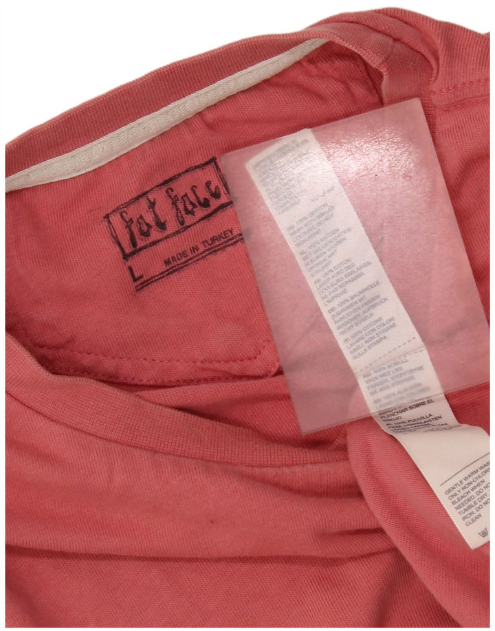 Fat Face Herre Grafisk T-Shirt Top Stor Pink Bomuld