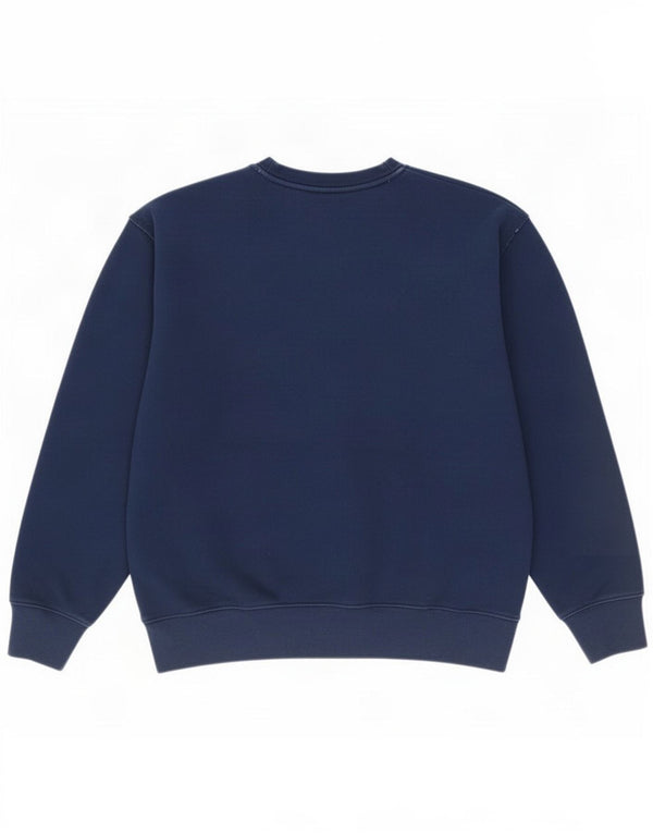 Nike grafisk sweatshirt til mænd UK 39/41 Medium marineblå bomuld