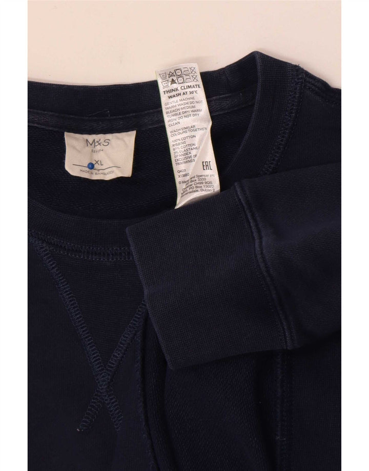 Marks & Spencer Herre Sweatshirt Jumper XL Marineblå Bomuld