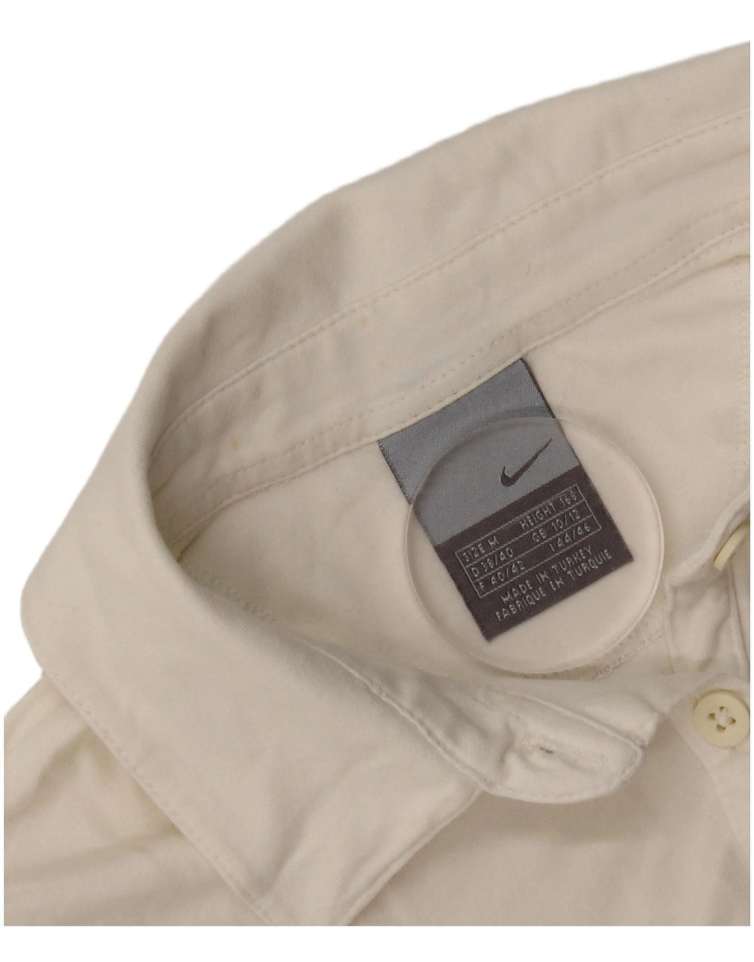 Nike Dame Crop Polo Shirt UK 10/12 Medium White