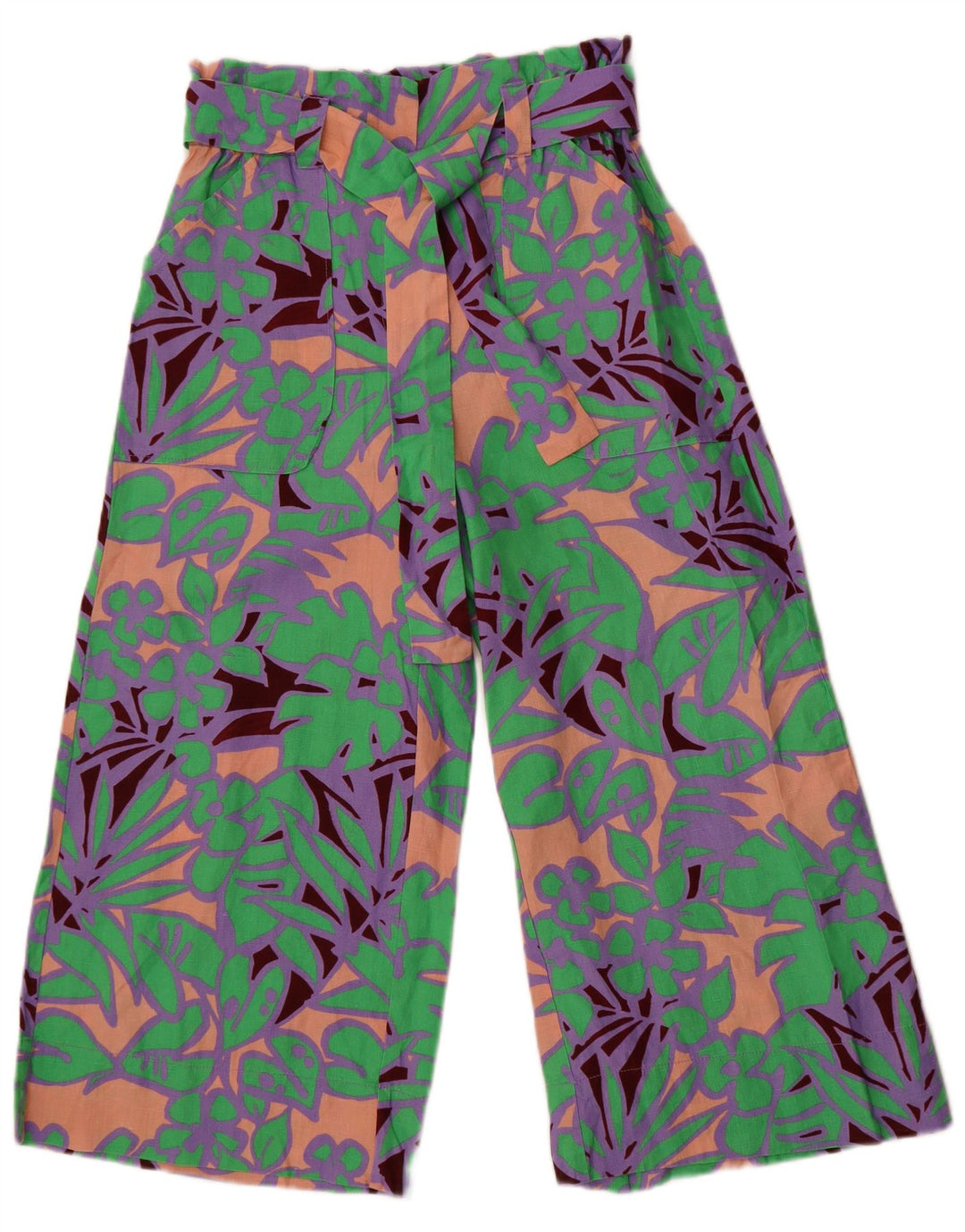 Max & Co. Capribukser med brede ben til kvinder W30 L22 Flerfarvet blomster