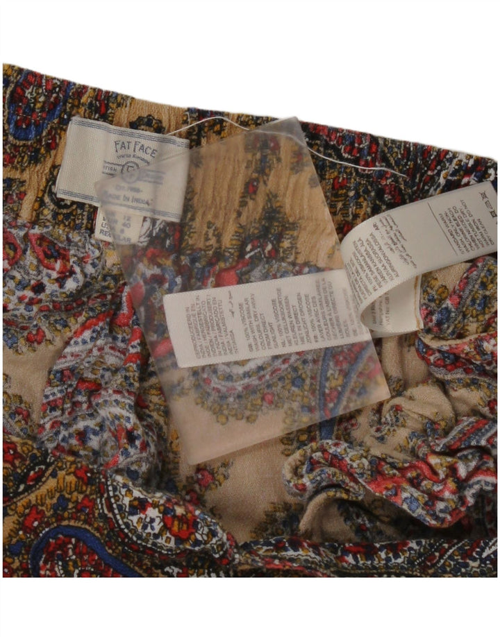 FAT FACE Damebukser med høj talje UK 12 Medium W30 L27 Flerfarvet