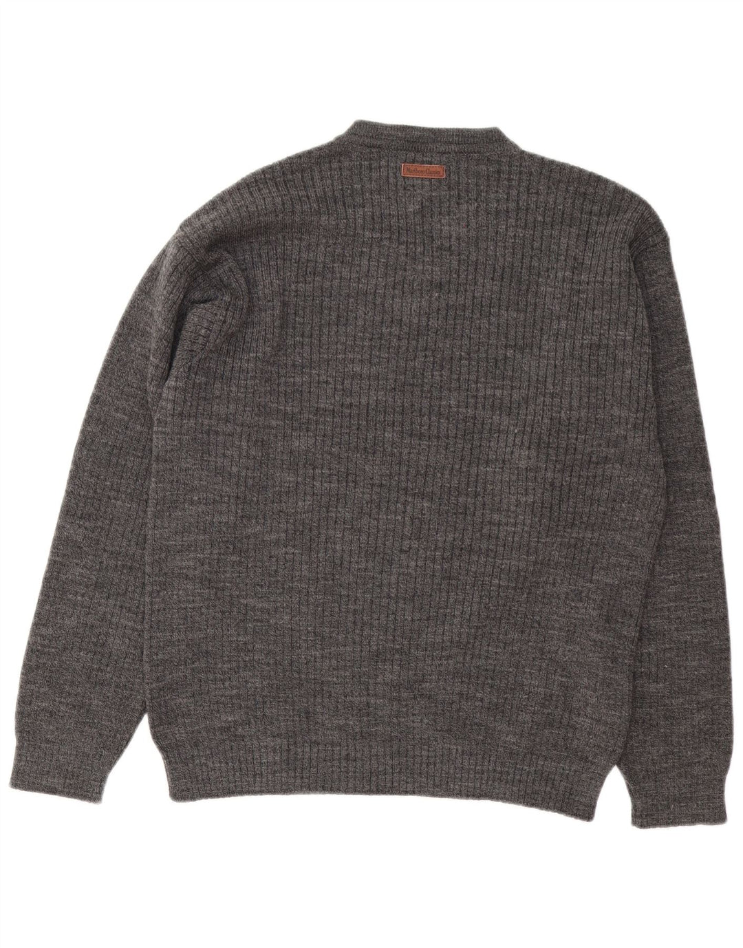 Marlboro Classics Herre V-hals sweater Stor grå uld