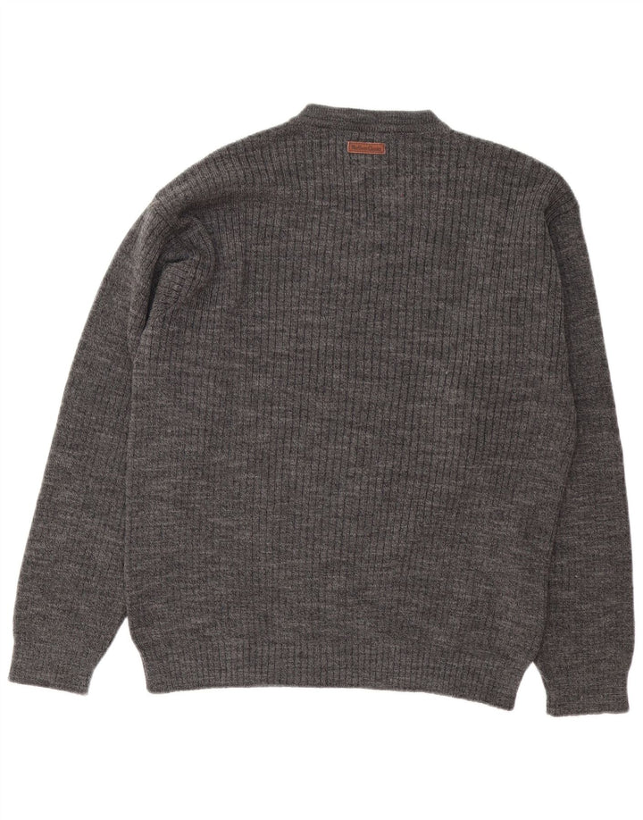 Marlboro Classics Herre V-hals sweater Stor grå uld