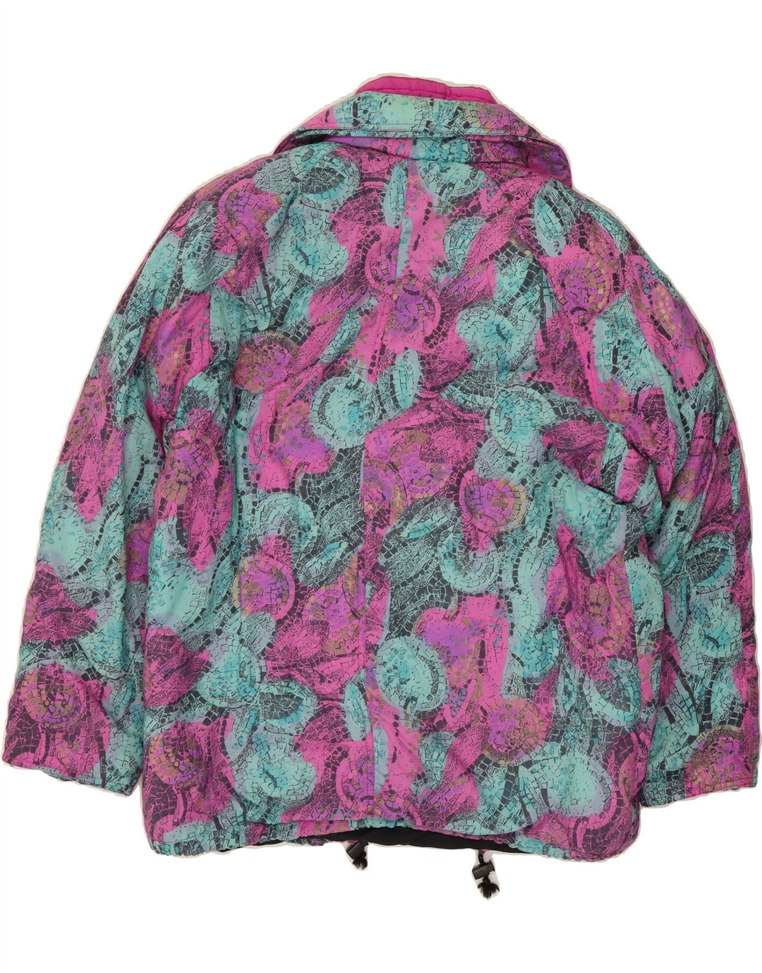 VINTAGE Womens Windbreaker Jacket UK 18 XL Pink Floral Polyamide Vintage Vintage and Second-Hand Vintage from Messina Hembry 