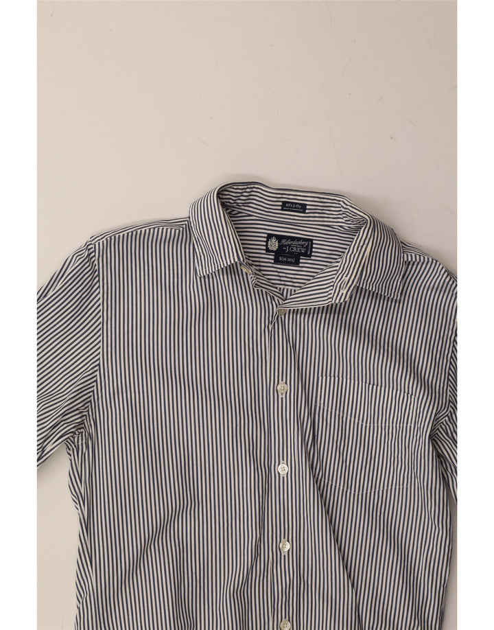 J. CREW Mens Shirt Size 14/14 1/2 Small Navy Blue Striped Cotton Vintage J. Crew and Second-Hand J. Crew from Messina Hembry 