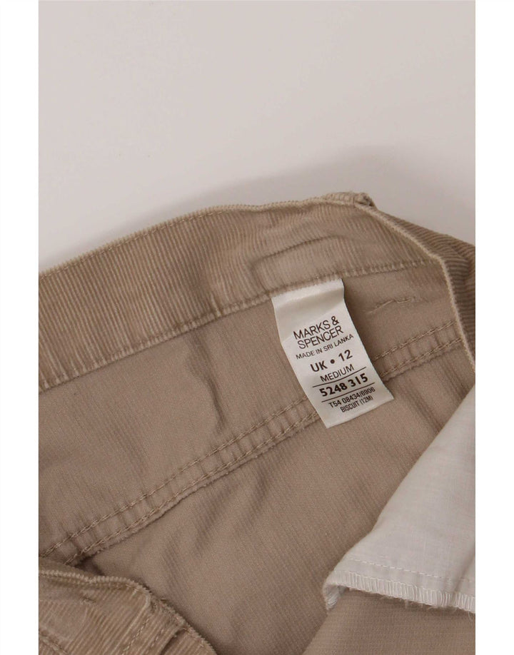 Marks & Spencer Dame Bootcut Corduroy Bukser UK 12 Medium W32 L30 Beige