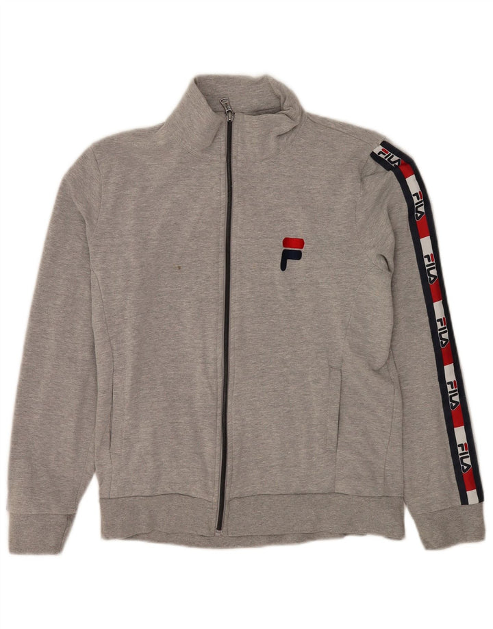 Fila Grafisk træningsdragt topjakke til kvinder UK 12 Medium Grey Colourblock