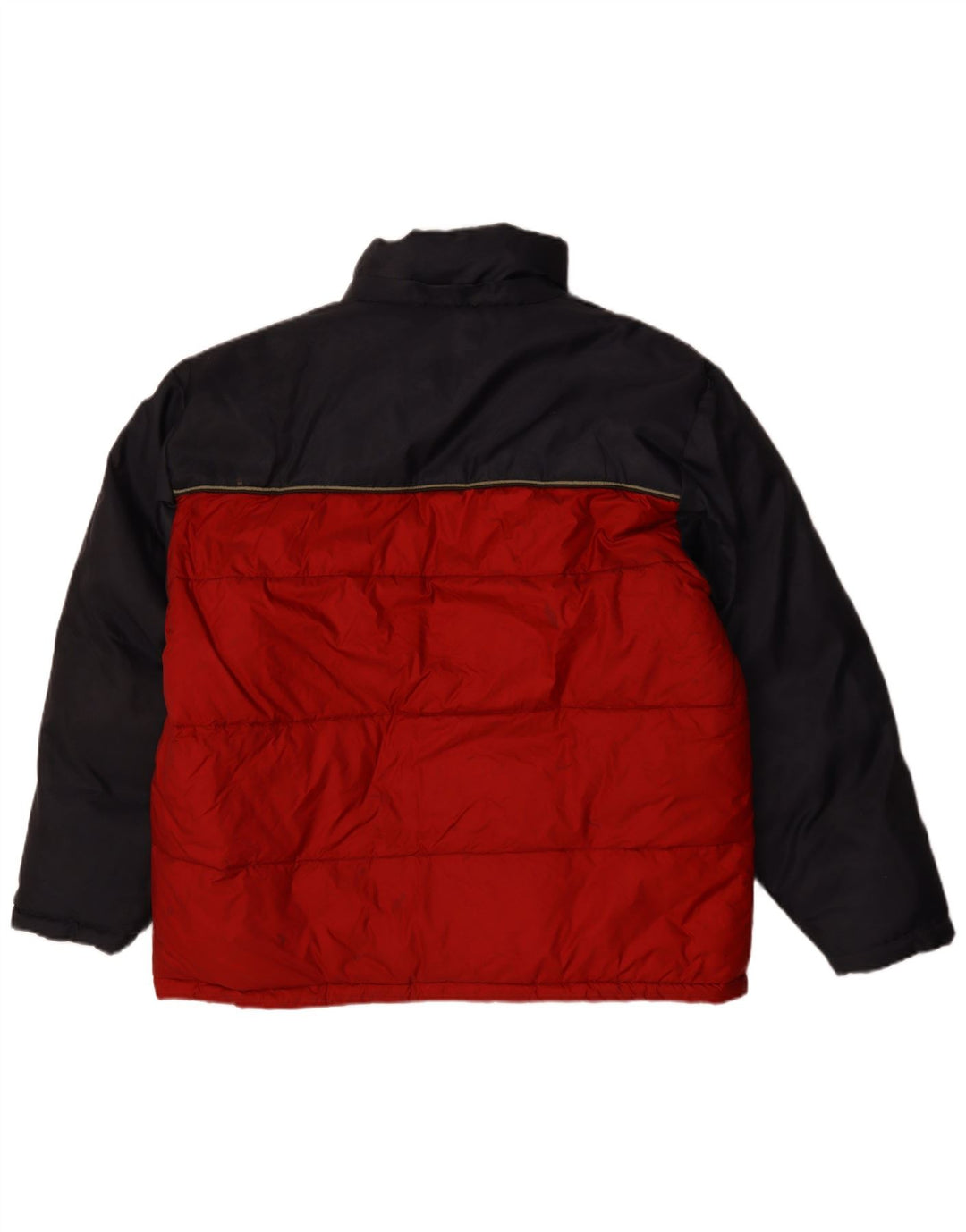 BLEND Herre Loose Fit grafisk polstret jakke UK 40 Stor rød farveblok