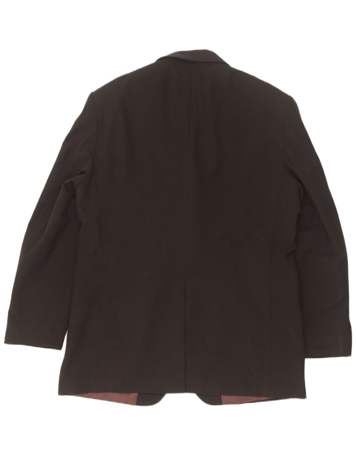 Marks & Spencer Herre 3-knaps blazerjakke UK 42 Stor sort polyester