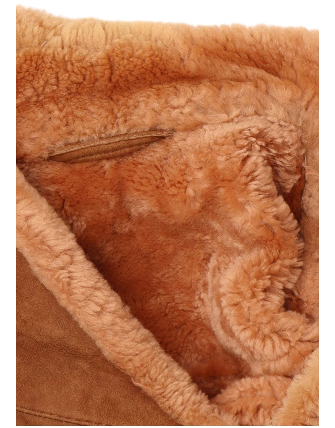 VINTAGE Herre Duffle Shearling Jacket UK 40 Large Brown