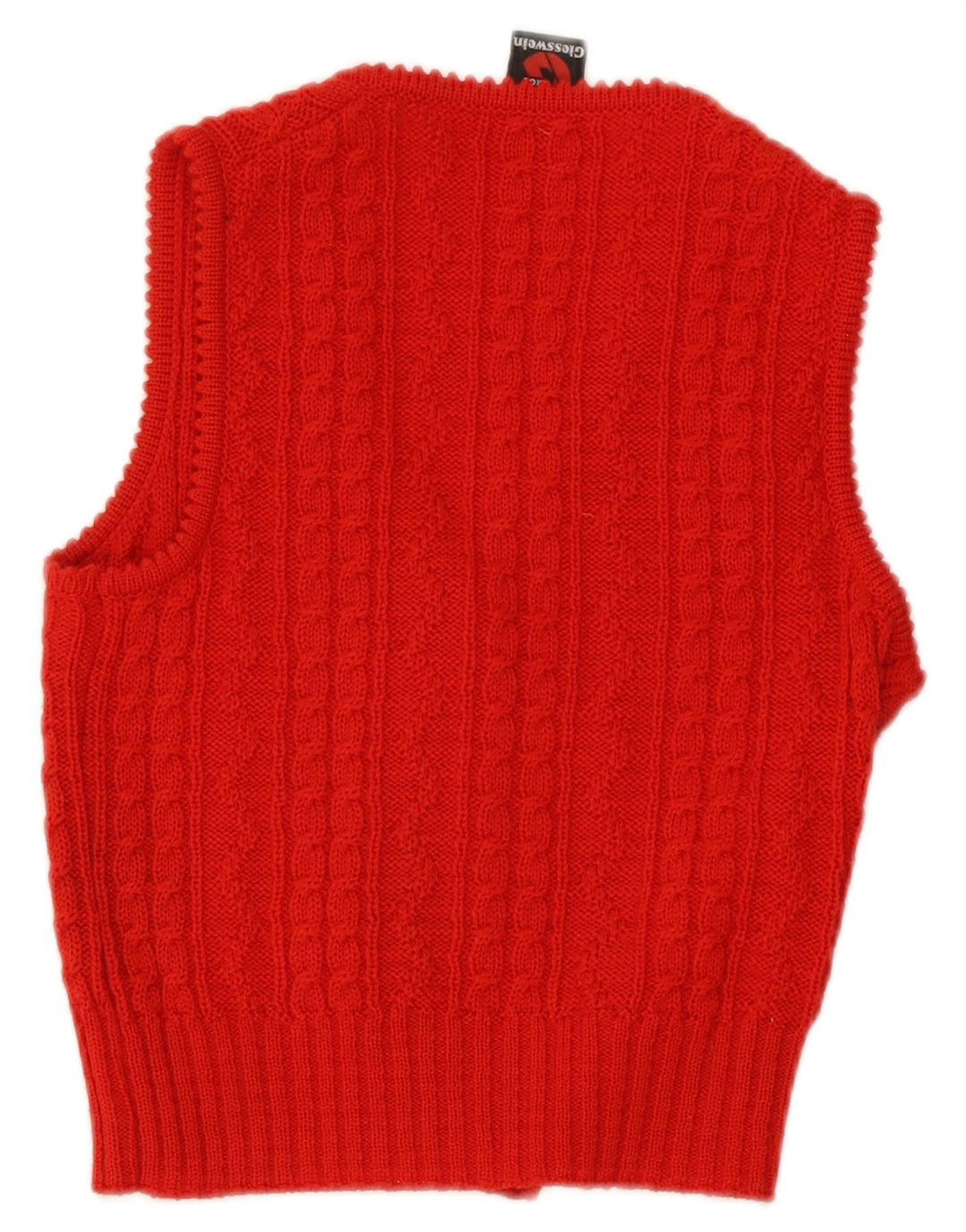 Giesswein Womens Crop Ærmeløs cardigantrøje EU 40 Medium Rød Uld