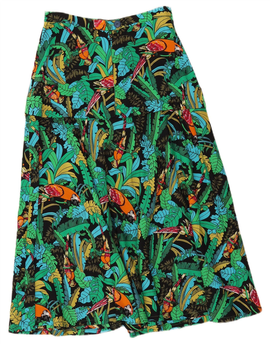 Vintage Kvinders 2-delt nederdel Sæt Medium W26 Grøn Floral Hawaiian