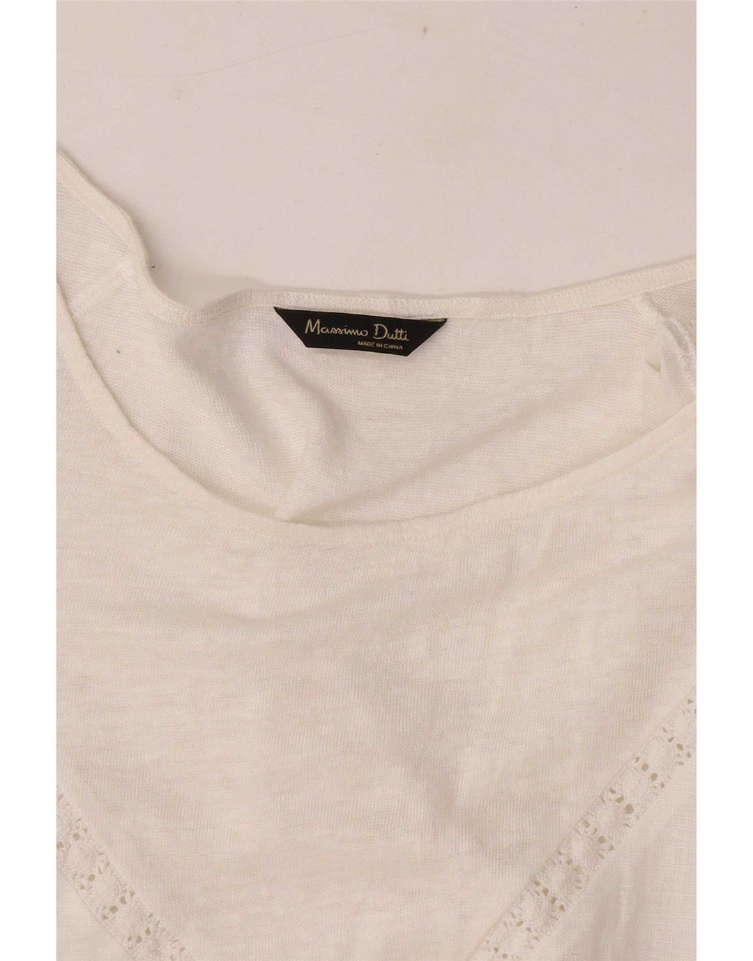 Massimo Dutti Dame Bluse Top UK 12 Medium White