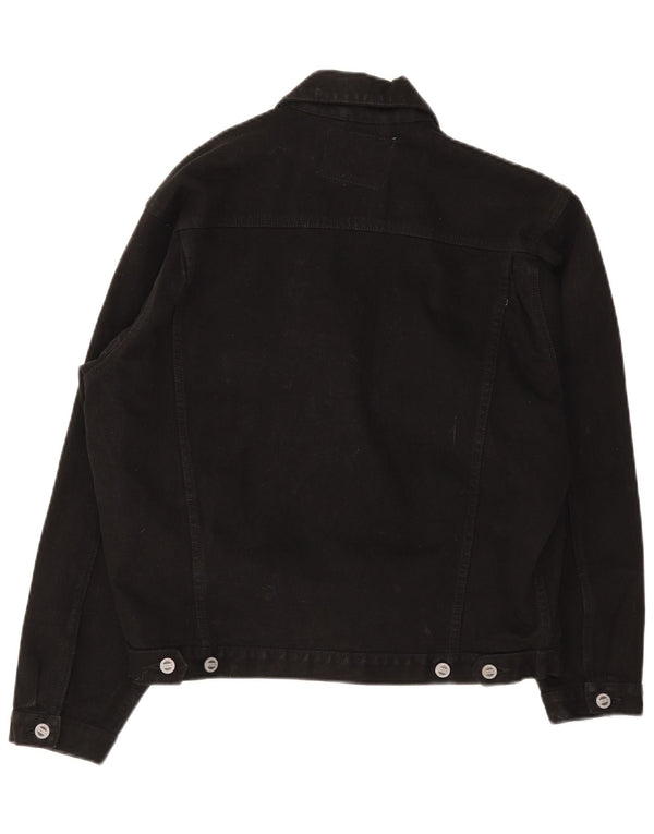 Jinglers Herre Loose Fit Denim Jacket UK 36 Small Black Bomuld