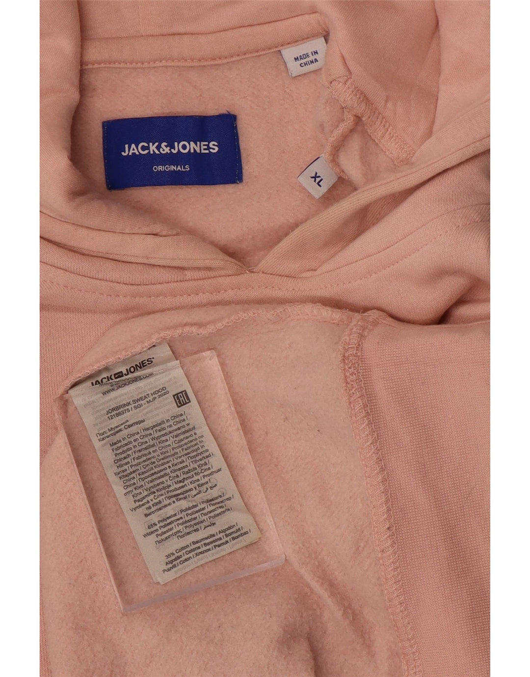 Jack & Jones Herre hættetrøje XL Pink Polyester