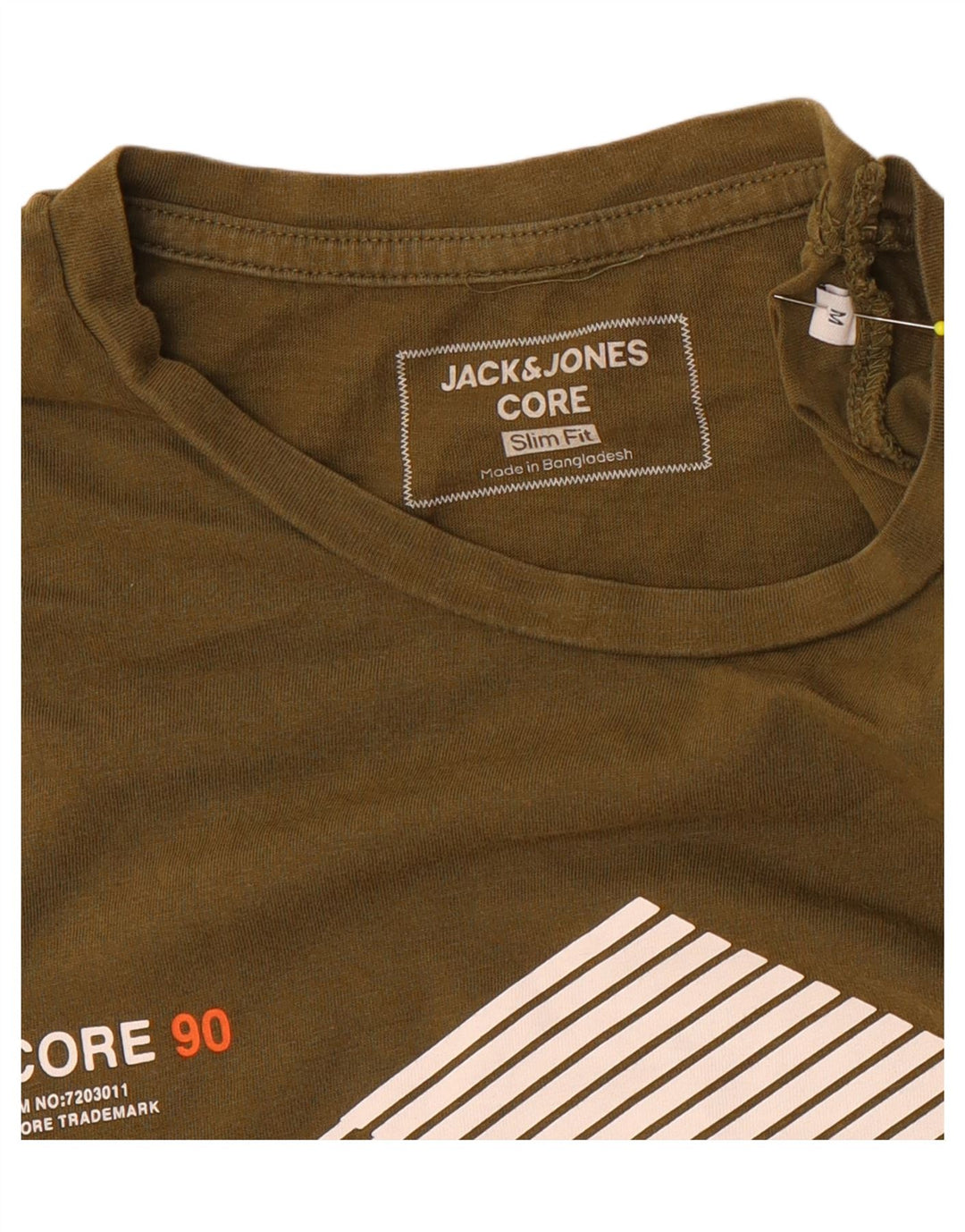 Jack & Jones Herre Slim Fit Grafisk T-Shirt Top Medium Khaki