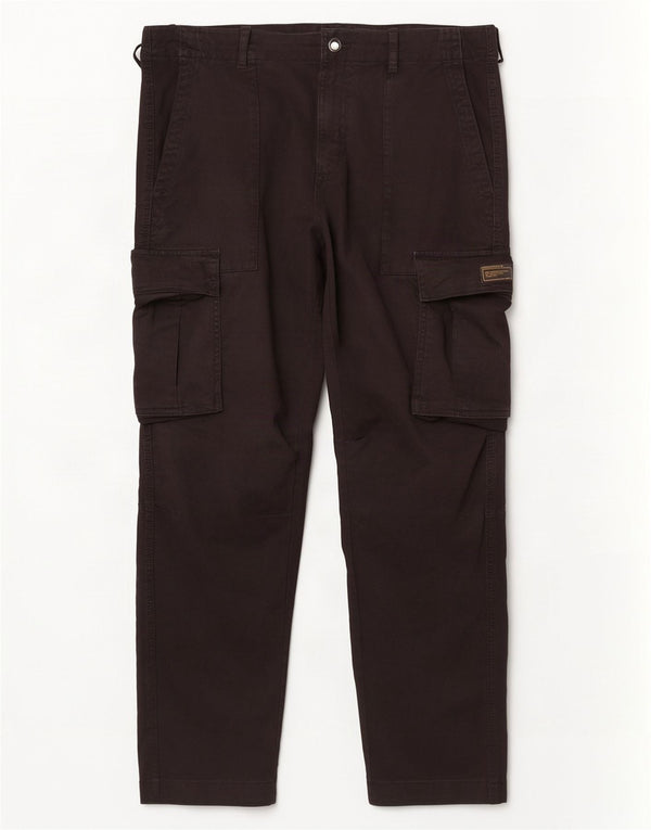 Zara Mens Slim Cargo Trousers EU 44 Large W34 L28 Black Cotton