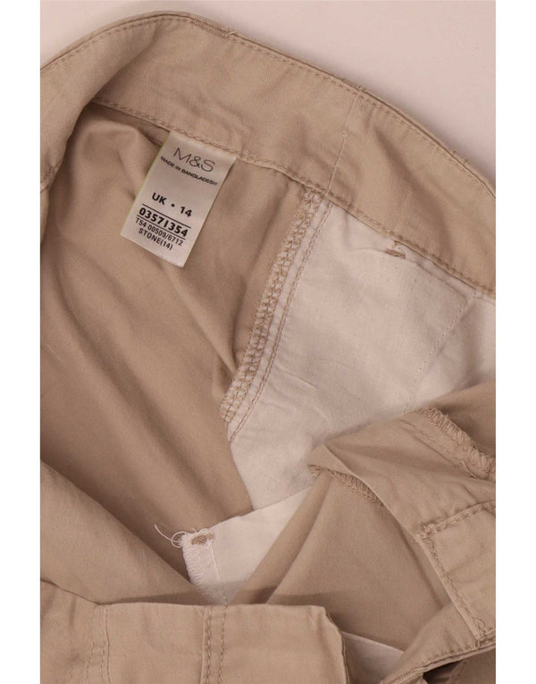 Marks & Spencer Lige Chinobukser til kvinder UK 14 Large W36 L29 Beige