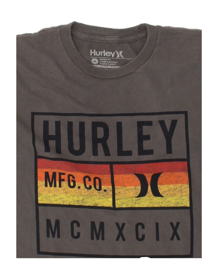 HURLEY Mens Graphic T-Shirt Top Medium Grey Cotton Vintage Hurley and Second-Hand Hurley from Messina Hembry 