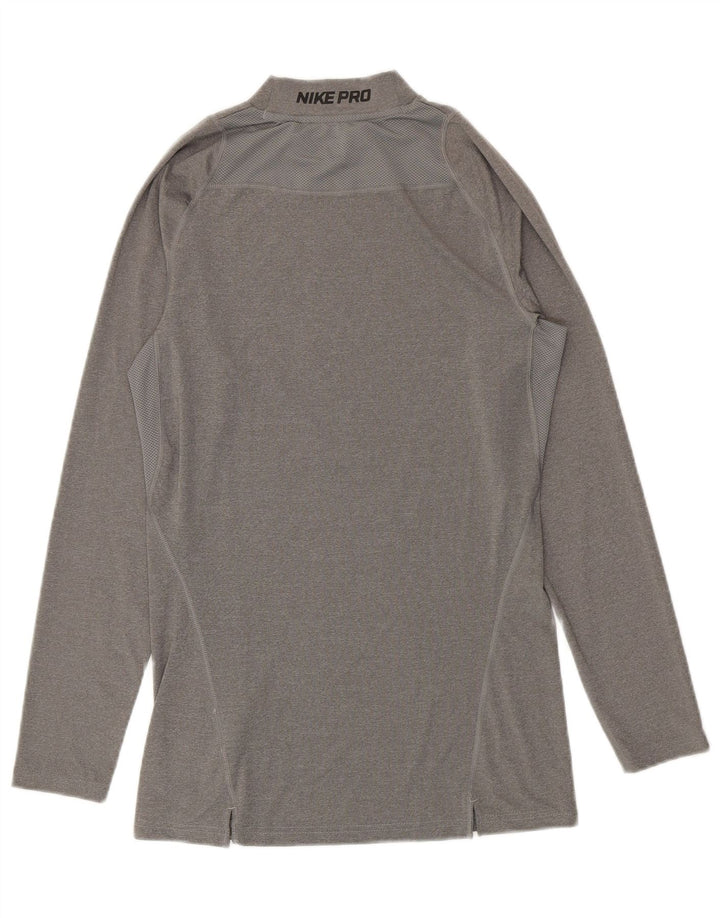 Nike Herre grafisk top langærmet stor grå polyester