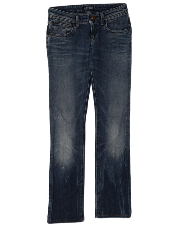 Armani Dame Slim Bootcut Jeans W26 L29 Blå Bomuld
