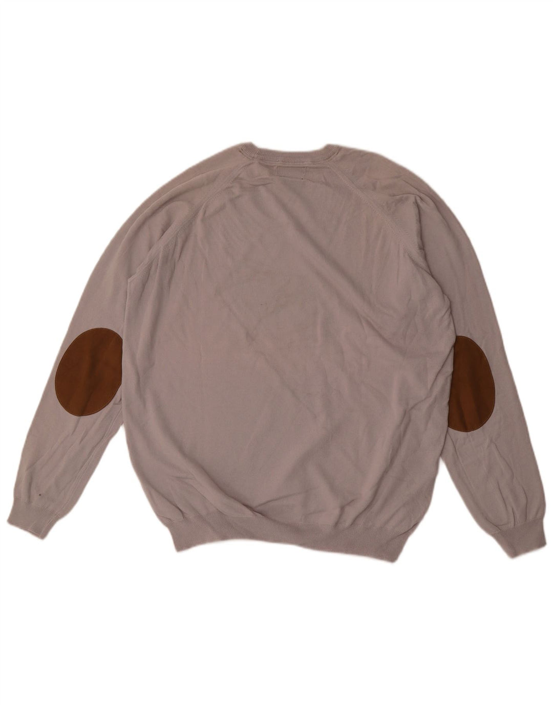 Zara Herre sweater med rund hals XL Grå bomuld