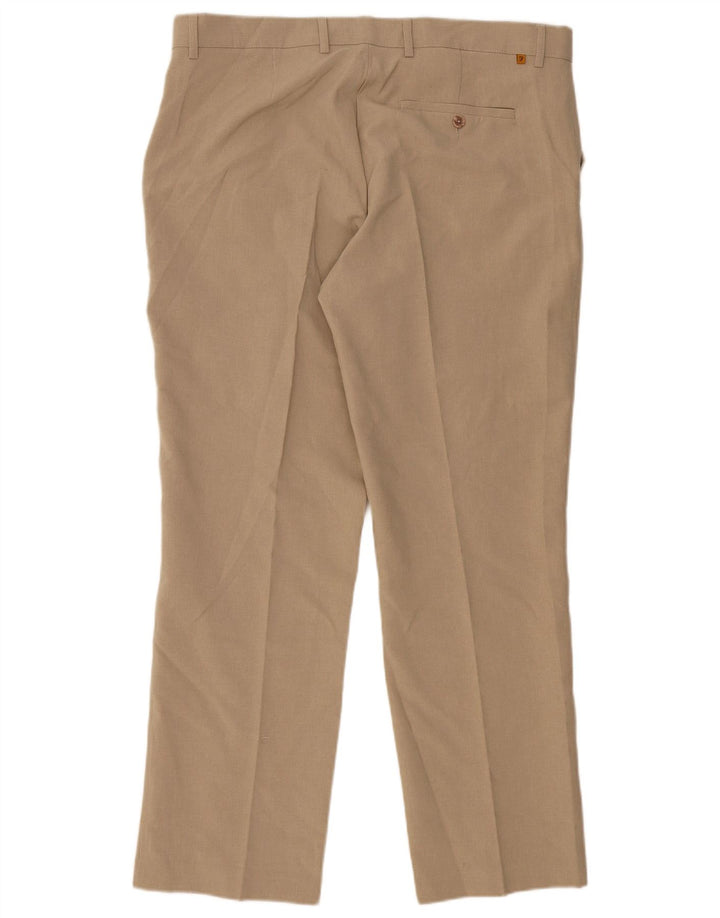 Farah Straight Casual Bukser til mænd W40 L31 Beige Polyester