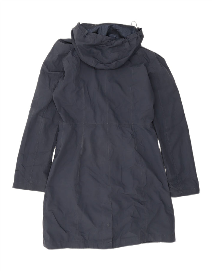 The North Face Regnfrakke med hætte til kvinder UK 14 Medium Navy Blue Polyester