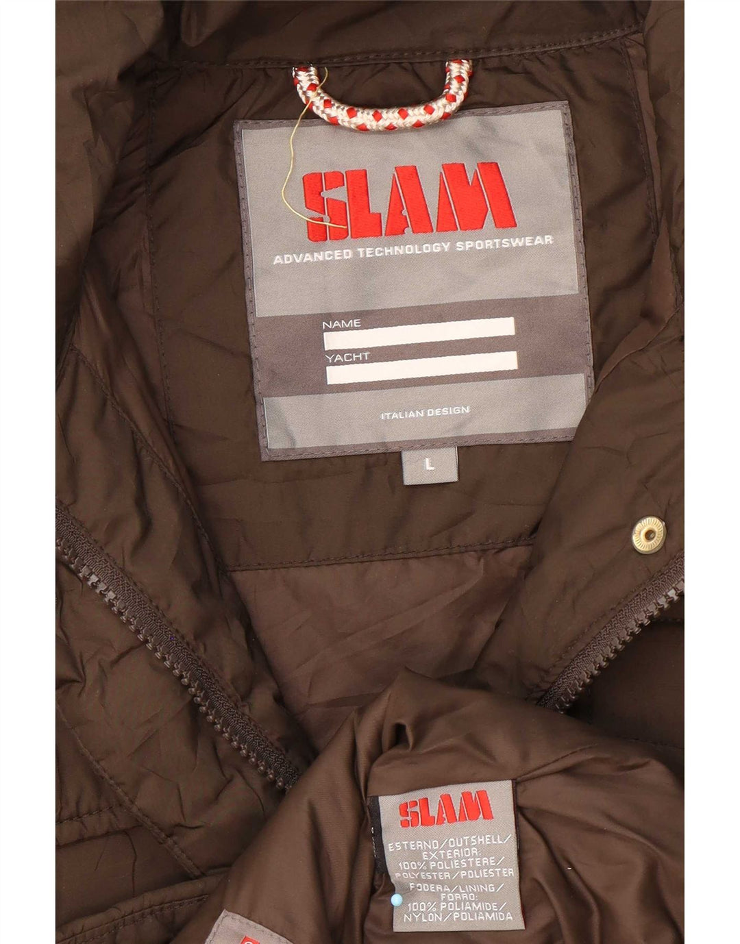 Slam Quiltet jakke til kvinder UK 14 Stor brun polyester