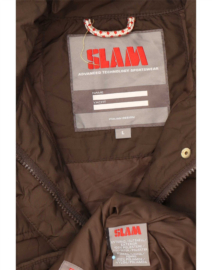 Slam Quiltet jakke til kvinder UK 14 Stor brun polyester