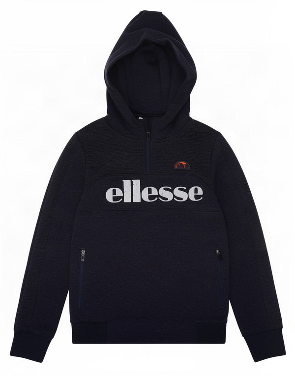 Ellesse Boys grafisk hættetrøje 9-10 år marineblå polyester