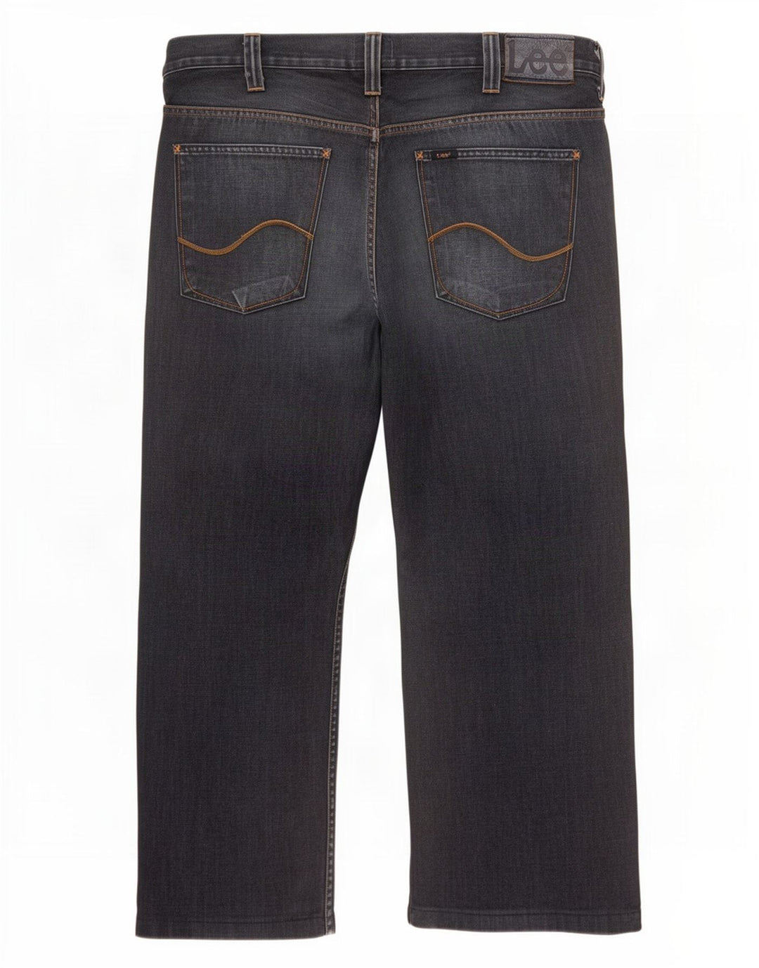 Lee Herre Flint Straight Jeans W38 L28 Marineblå Bomuld