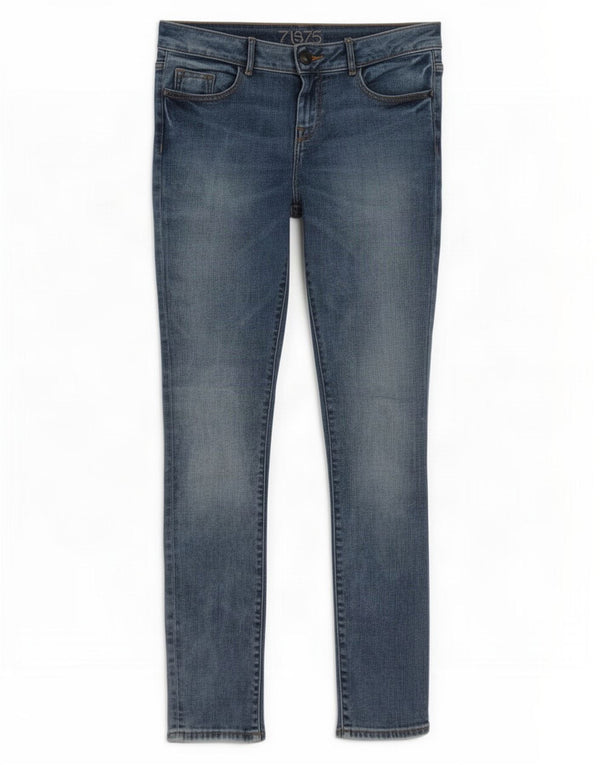 Zara Dame Mid Rise Skinny Jeans EU 38 Small W30 L31 Blå