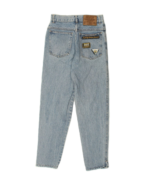VINTAGE Womens High Rise Slim Jeans W26 L27 Blue Cotton