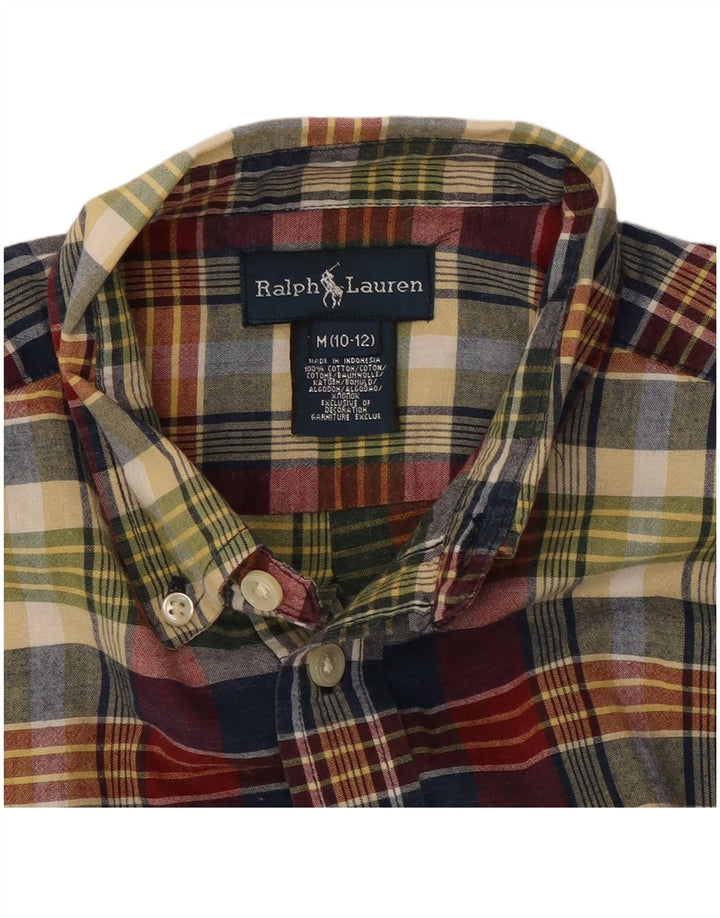 Ralph Lauren drengeskjorte 10-11 år medium flerfarvet ternet bomuld