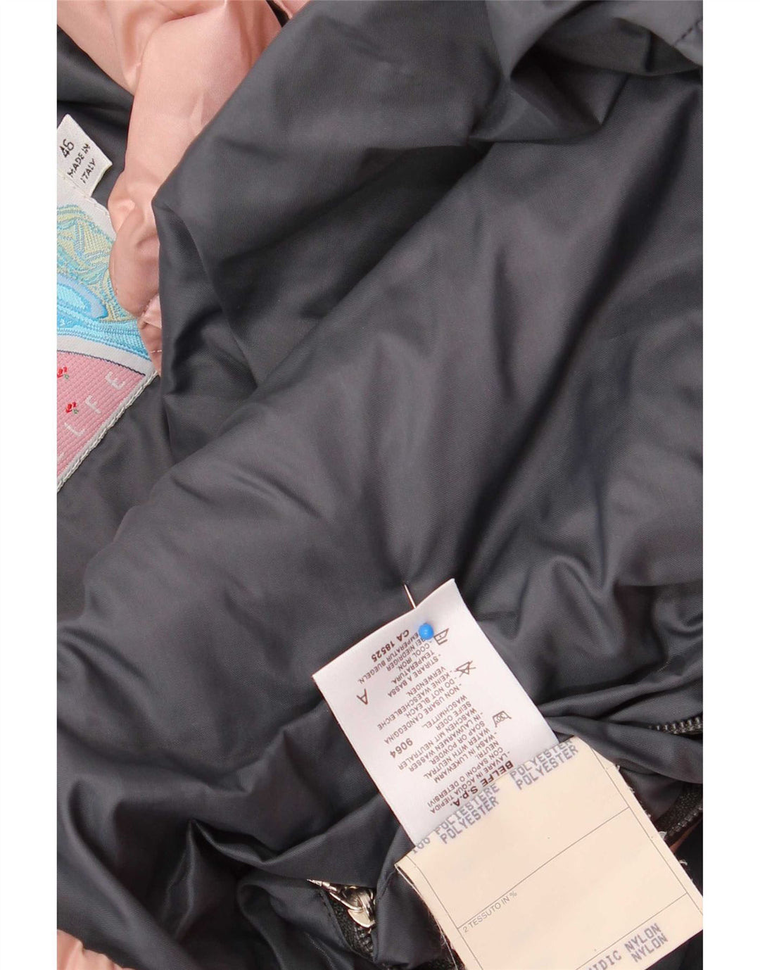 Belfe & Dame Hætte Oversized Polstret Jakke IT 46 Large Pink Polyester