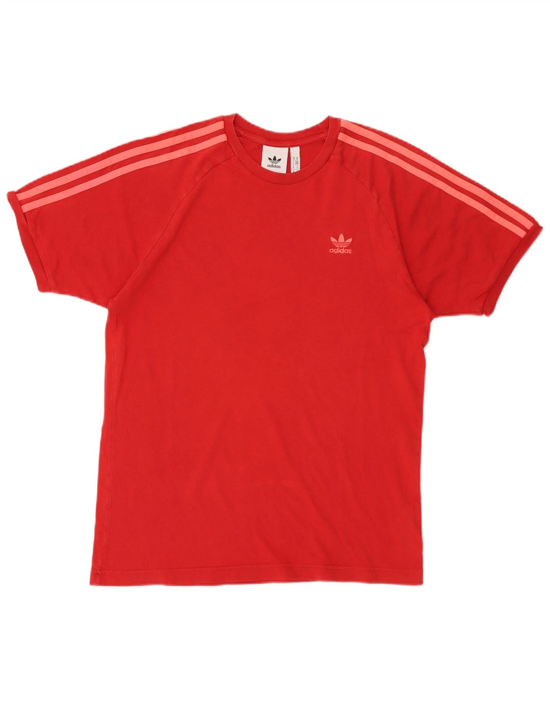 Adidas Herre T-Shirt Top Medium Rød Bomuld
